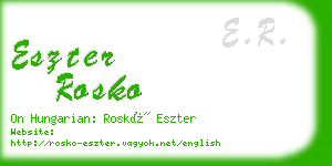 eszter rosko business card